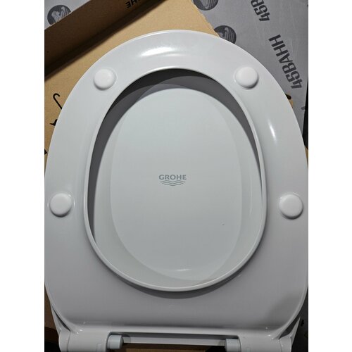 фото Сиденье для унитаза grohe bau ceramic с микролифтом (плавное опускание), slim 39898000
