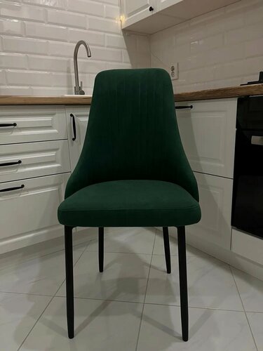 Изображение товара Стулья AMN Group "Кора", велюр, металл, 2шт, сборка, зеленые