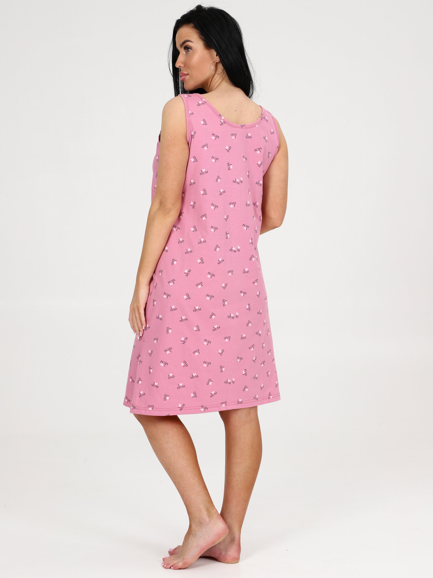 Сорочка для кормящих мам HOME STYLE Базовая коллекция, размер 50, брусничный — фото 1