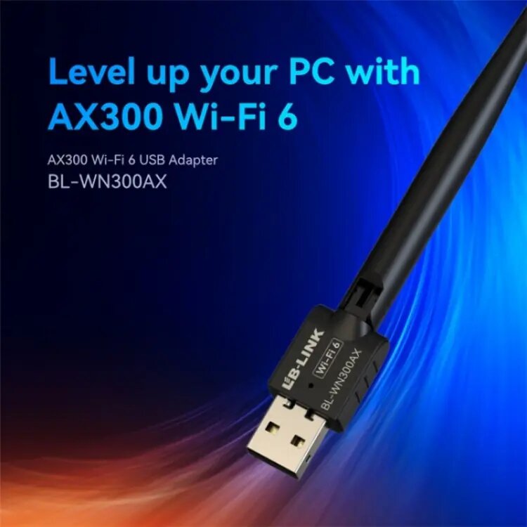 Wi-Fi 6 USB-адаптер WN300AX с внешней антенной — высокая скорость и стабильное подключение