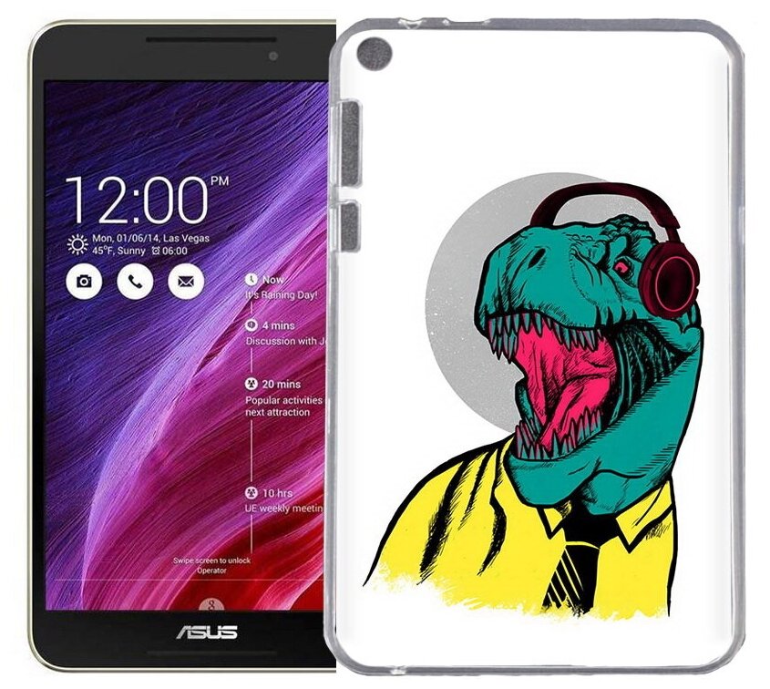 Чехол задняя-панель-накладка-бампер MyPads дино для Asus Fonepad 8 FE380CG/FE380CXG (K016) противоударный