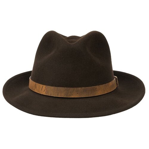 фото Шляпа федора bailey, шерсть, утепленная, размер 57, коричневый