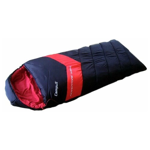 фото Спальный мешок campus "adventure 500 sq", black/red, левый