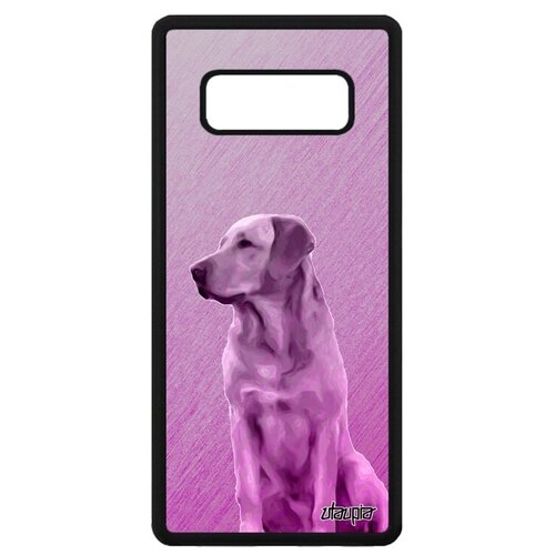 фото Необычный чехол на смартфон // samsung galaxy note 8 // "лабрадор" стиль собака, utaupia, розовый