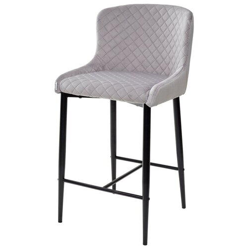 фото Полубарный стул artemis (2 штуки) / серый, велюр, металлический каркас / стул м-сити для кухни, для бара / g108-33 / м-city m city