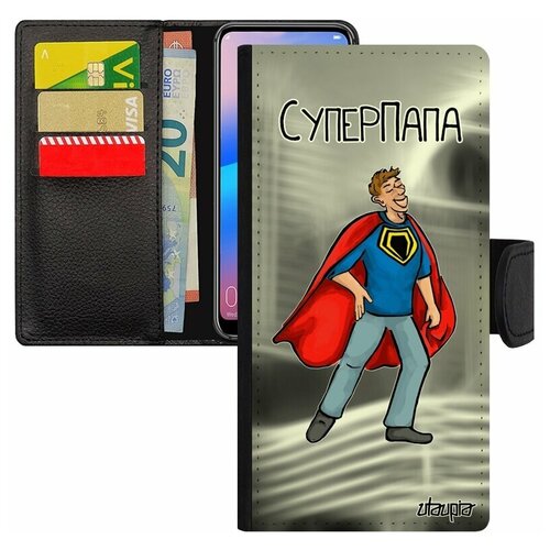 фото Чехол-книжка для мобильного xiaomi redmi 6a, "суперпапа" смешной папа utaupia