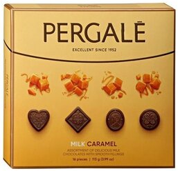 Набор конфет Pergale Milk Caramel Collection ассорти из молочного шоколада с карамельными