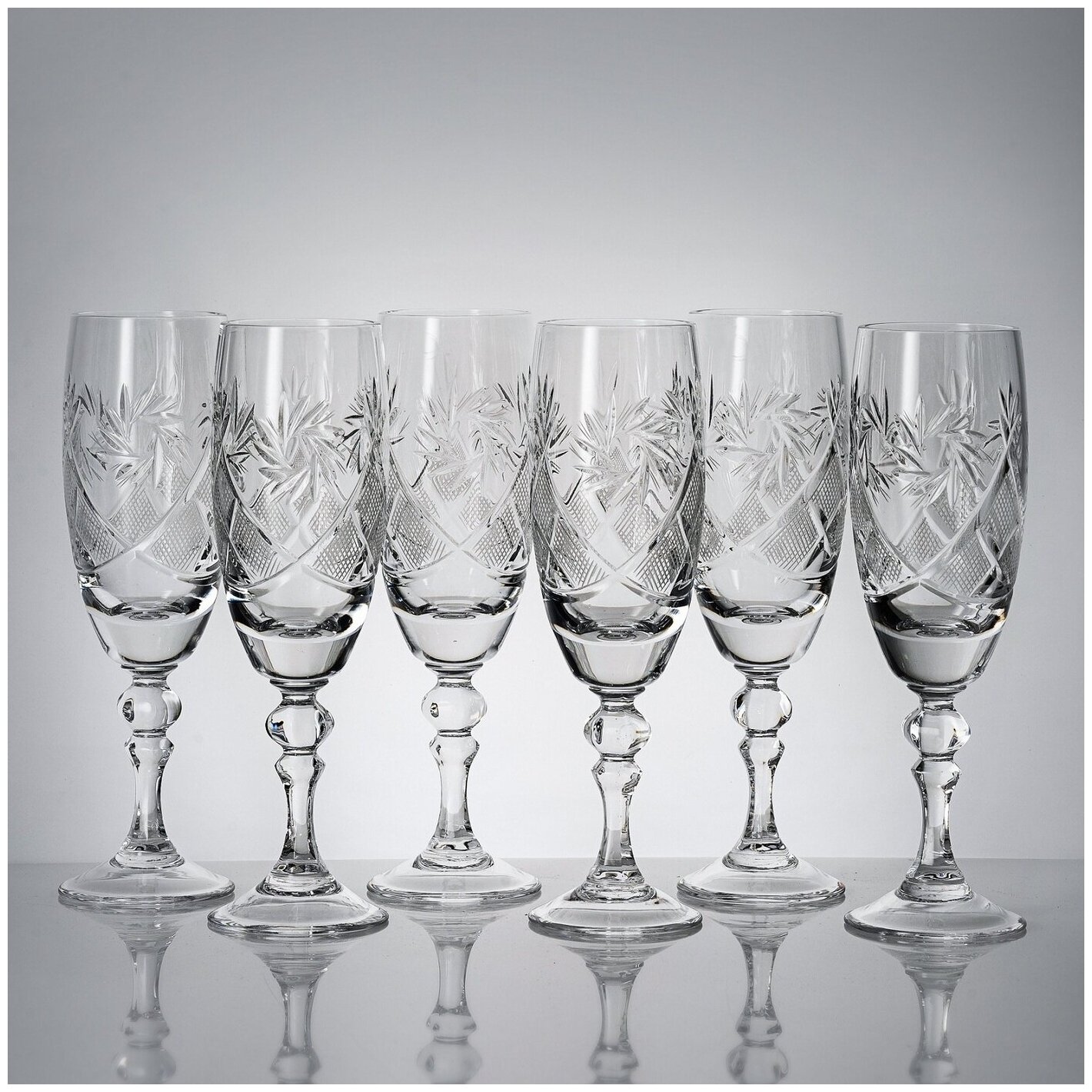Набор бокалов для шампанского и игристых вин 200 мл. 6 шт. Неман 6701-1000/1