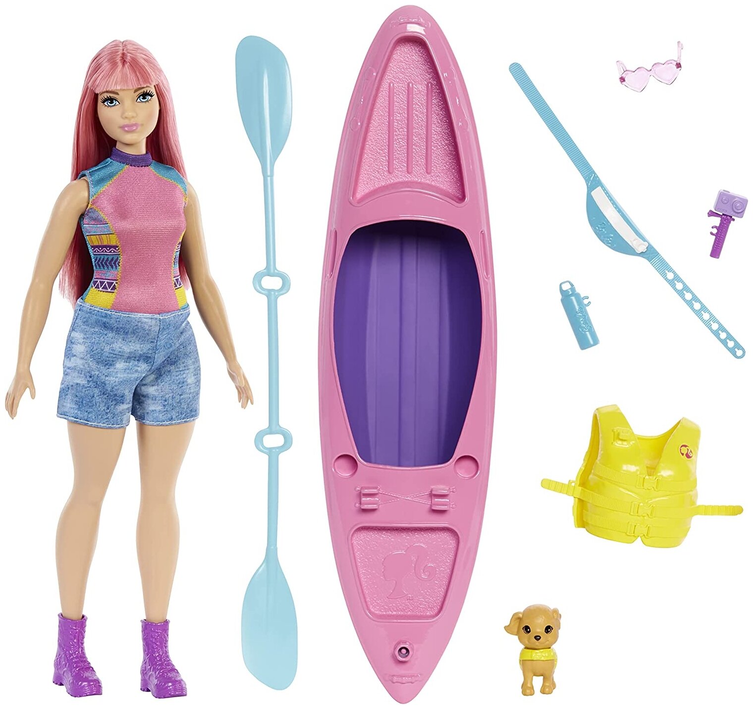 Кукла Barbie Кемпинг Дейзи, 29см, HDF75 розовый