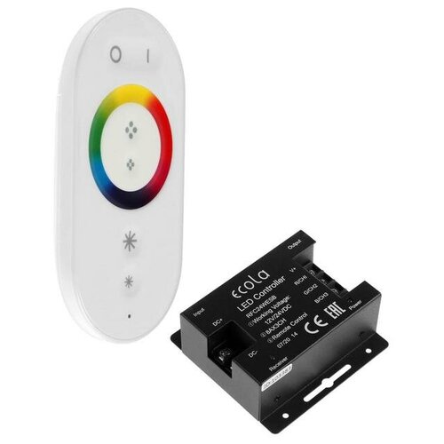 Контроллер Ecola, для RGB ленты, 12 В, 216 Вт, 18 А, белый сенсорный радиопульт 5799150
