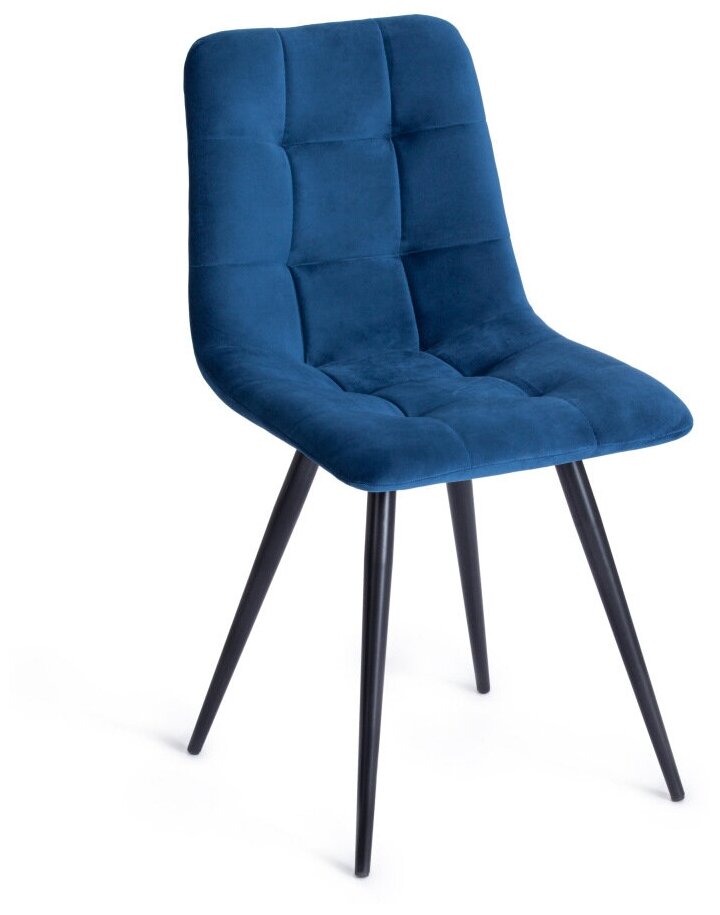 Стул TetChair CHILLY (mod. 7095-1) / 1 шт. в упаковке, ткань/металл, 45x53х88 см, высота до сиденья 50 см, синий barkhat 29/черный