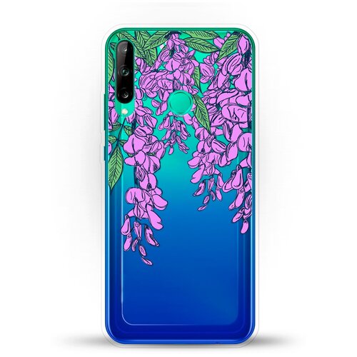 фото Силиконовый чехол цветы фиолетовые на honor 9c andy & paul
