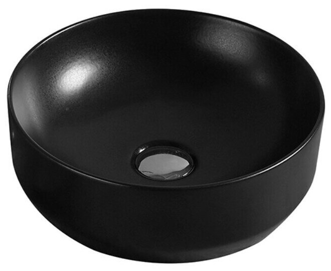 Накладная раковина Ceramica Nova Element круглая чёрная матовая 36 см CN6007 - фотография № 1