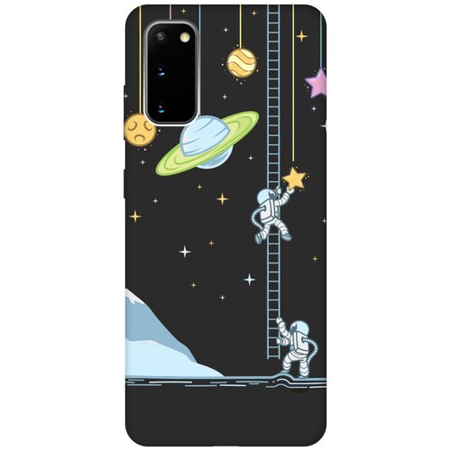 Матовый Soft Touch силиконовый чехол на Samsung Galaxy S20, Самсунг С20 с 3D принтом Ladder into Space черный матовый soft touch силиконовый чехол на samsung galaxy s20 самсунг с20 с 3d принтом ladder into space черный