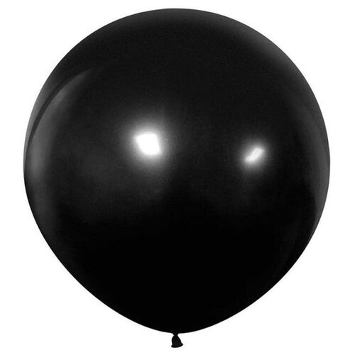 фото Шар латексный 24" пастель, черный, набор 10 шт. веселуха