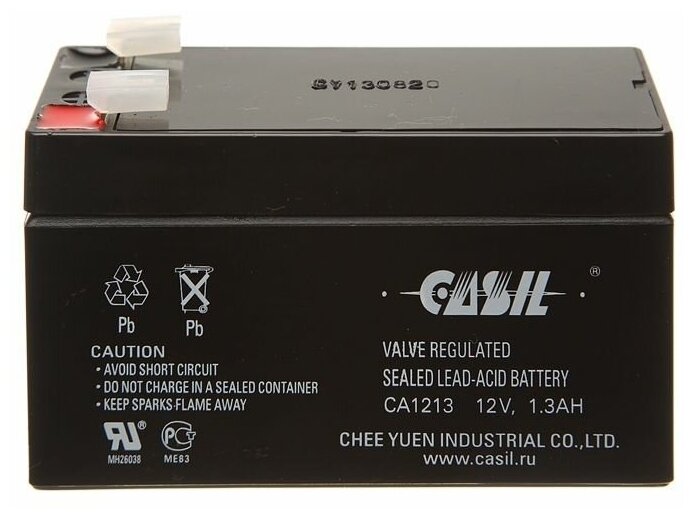 Свинцово-кислотный аккумулятор CASIL CA1213 (12 В, 1.3 Ач)