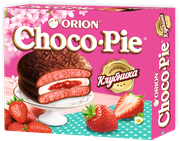 Пирожное Orion Choco Pie, ягоды, джем, 360 г, 12 шт. в уп.