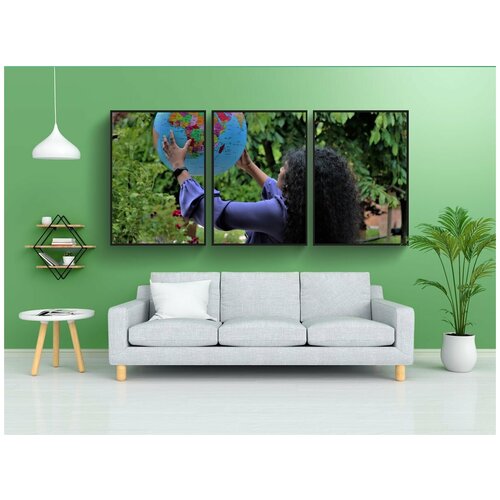 фото Набор модулных постеров для интерьера "мир, международный женский день, женщина" 60x90 см. в тубусе, без рамки lotsprints