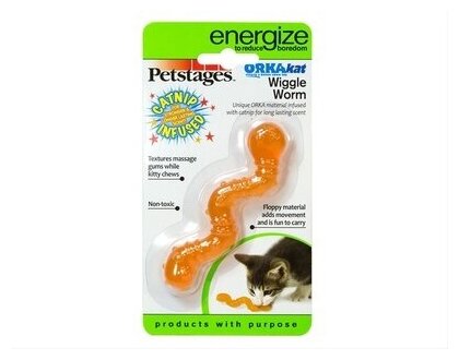 Petstages Игрушка для кошек Energize ОPKA червяк 11 см | Orka Cat Wiggle Worm, 0,033 кг, 38923