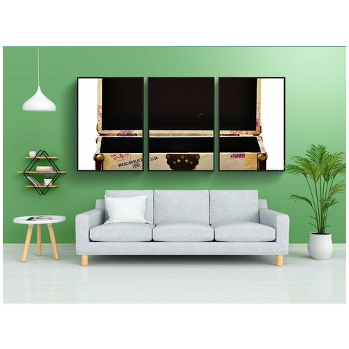 фото Набор модулных постеров для интерьера "грудь, открыто, сундук с сокровищами" 60x90 см. в тубусе, без рамки lotsprints