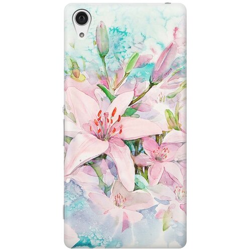 фото Re:pa накладка transparent для sony xperia z2 с принтом "нежные розовые цветы"