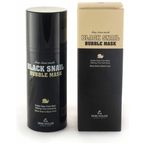 The Skin Очищающая маска для лица House Black Snail Bubble Mask, 100ml