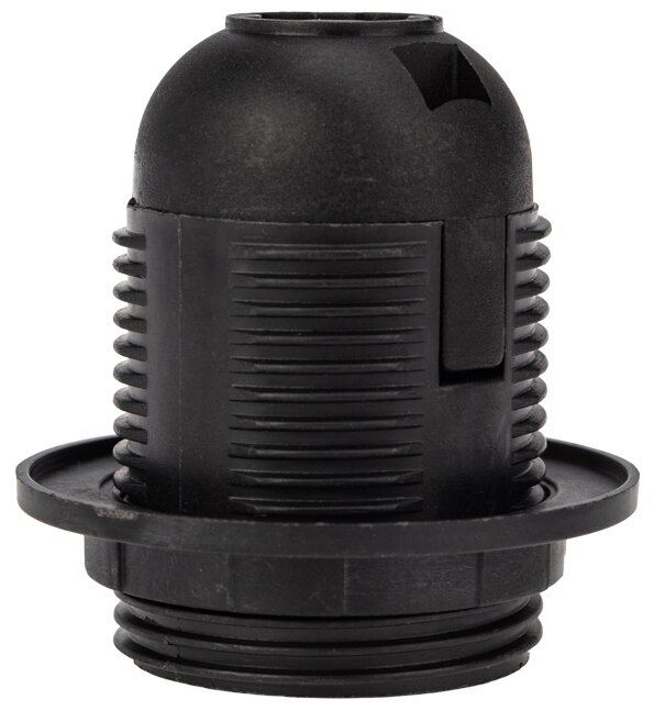 Rexant Патрон пластиковый термостойкий подвесной с кольцом E27 черн. Rexant 11-8826 - фотография № 1