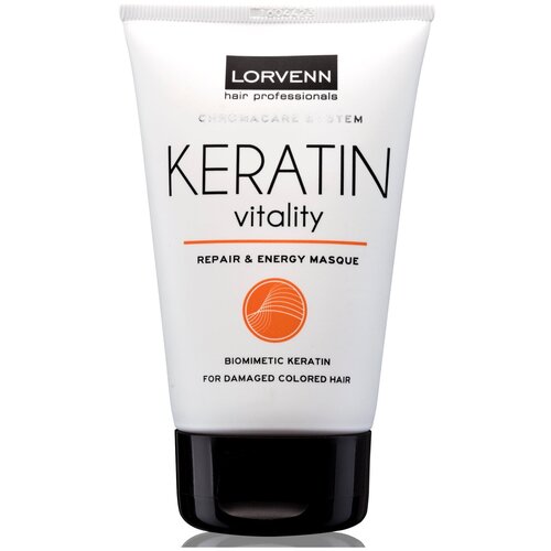 восстанавливающая маска с кератином lorvenn keratin vitality 500 мл Маска KERATIN VITALITY для восстановления волос LORVENN HAIR PROFESSIONALS с кератином 100 мл