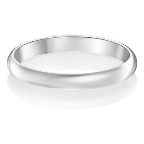 PLATINA jewelry Обручальное кольцо из белого золота без камней 01-3390-00-000-1120-11, размер 15