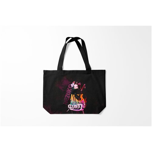 фото Сумка-шоппер / 46х35 см / аниме / клинок рассекающий демонов незуко камадо kimetsu no aiba burnettie