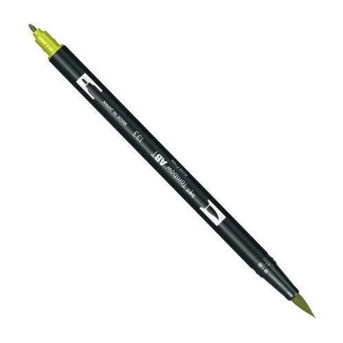 Tombow Маркер-кисть Abt Dual Brush Pen 133 зеленовато-желтый