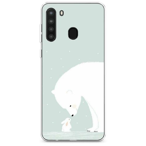 фото Силиконовый чехол "белоснежная дружба" на samsung galaxy a21 / самсунг гэлакси а21 case place