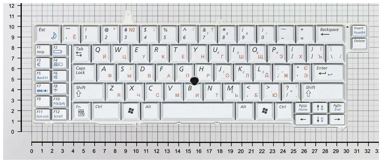 Клавиатура для ноутбука Samsumg BA5901574 серебристая