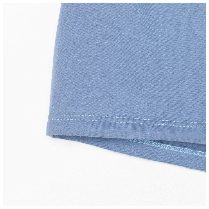 Пижама Kaftan, футболка, шорты, короткий рукав, размер 40, голубой - фотография № 6