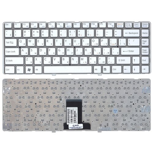 Клавиатура для ноутбука Sony Vaio VPCEA2JFX белая без рамки 131000₽