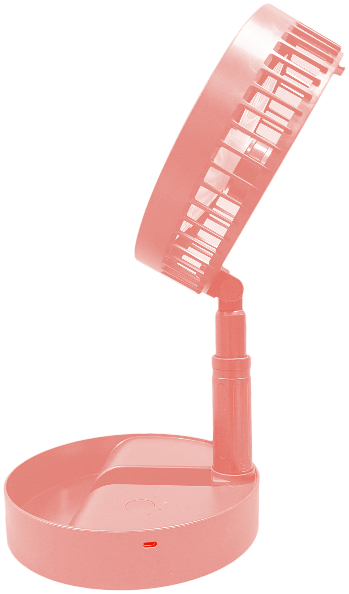 Складной настольный портативный вентилятор Haifisch аккумулятор 3600 mah (Розовый) - фотография № 4