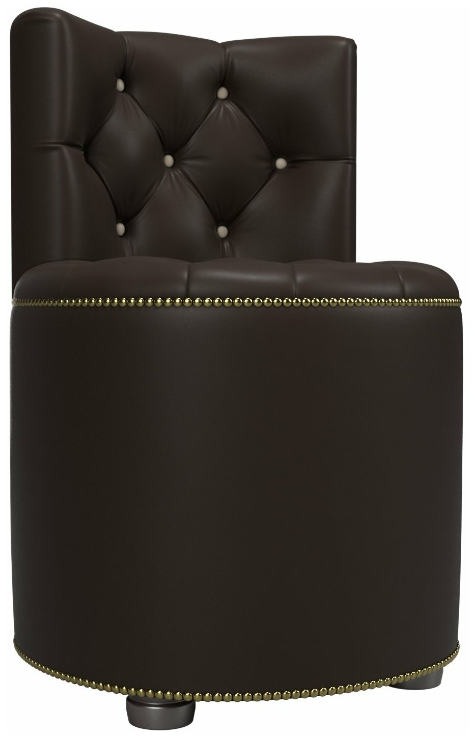 фото Пуф со спинкой АртМебель Саваж эко-кожа коричнеый