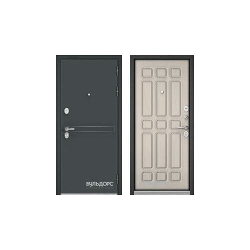 Дверь входная (стальная, металлическая) Бульдорс TRUST STANDART 90 Чёрный муар D-4 