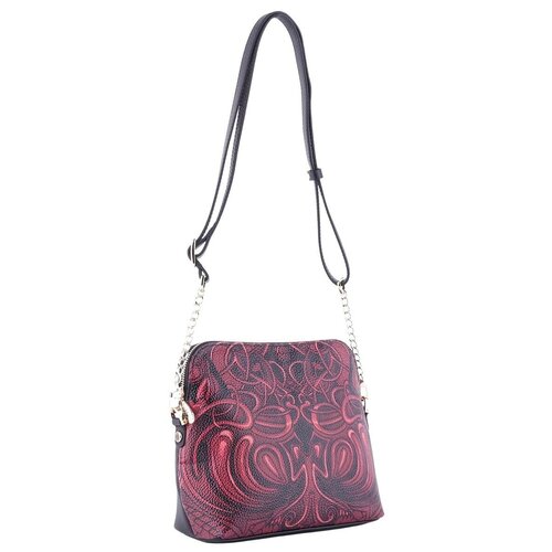 фото Сумка женская кросс боди на плечо натуральная кожа curanni с принтом вейл, сумка кросс боди женская кожаная