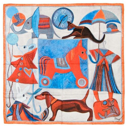 фото Платок "волшебная комната" 120х120см шелк gourji