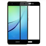 Защитное стекло на Huawei Nova, 3D Fiber, черный - изображение