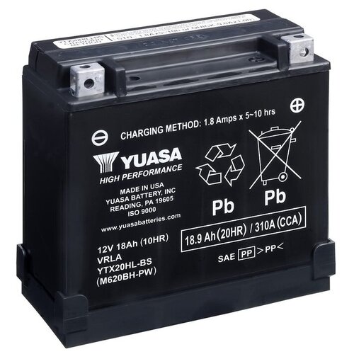 Yuasa Аккумулятор Yuasa YB16CL-B 12В 19Ач 240CCA 176x101x177 мм Обратная (-+)
