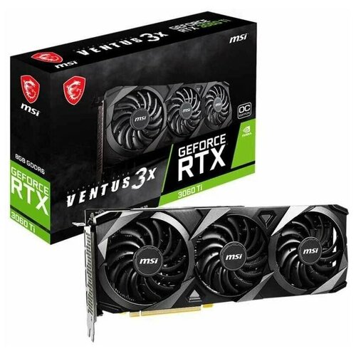 Видеокарта MSI Nvidia GeForce 8GB Rtx3060ti RTX 3060 Ti Ventus 3X OC 4287500₽