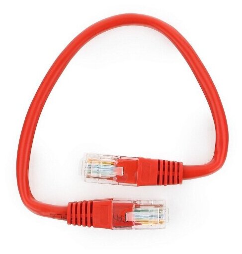 Кабель патч-корд UTP Cablexpert RJ-45, 0,25 м, PP12-0.25M/R, красный