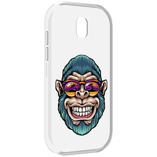 Чехол MyPads обезьяна улыбается для Caterpillar S42 задняя-панель-накладка-бампер