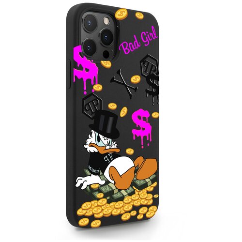 фото Черный силиконовый чехол musthavecase для iphone 12 pro max богатая утка bad girl для айфон 12 про макс противоударный