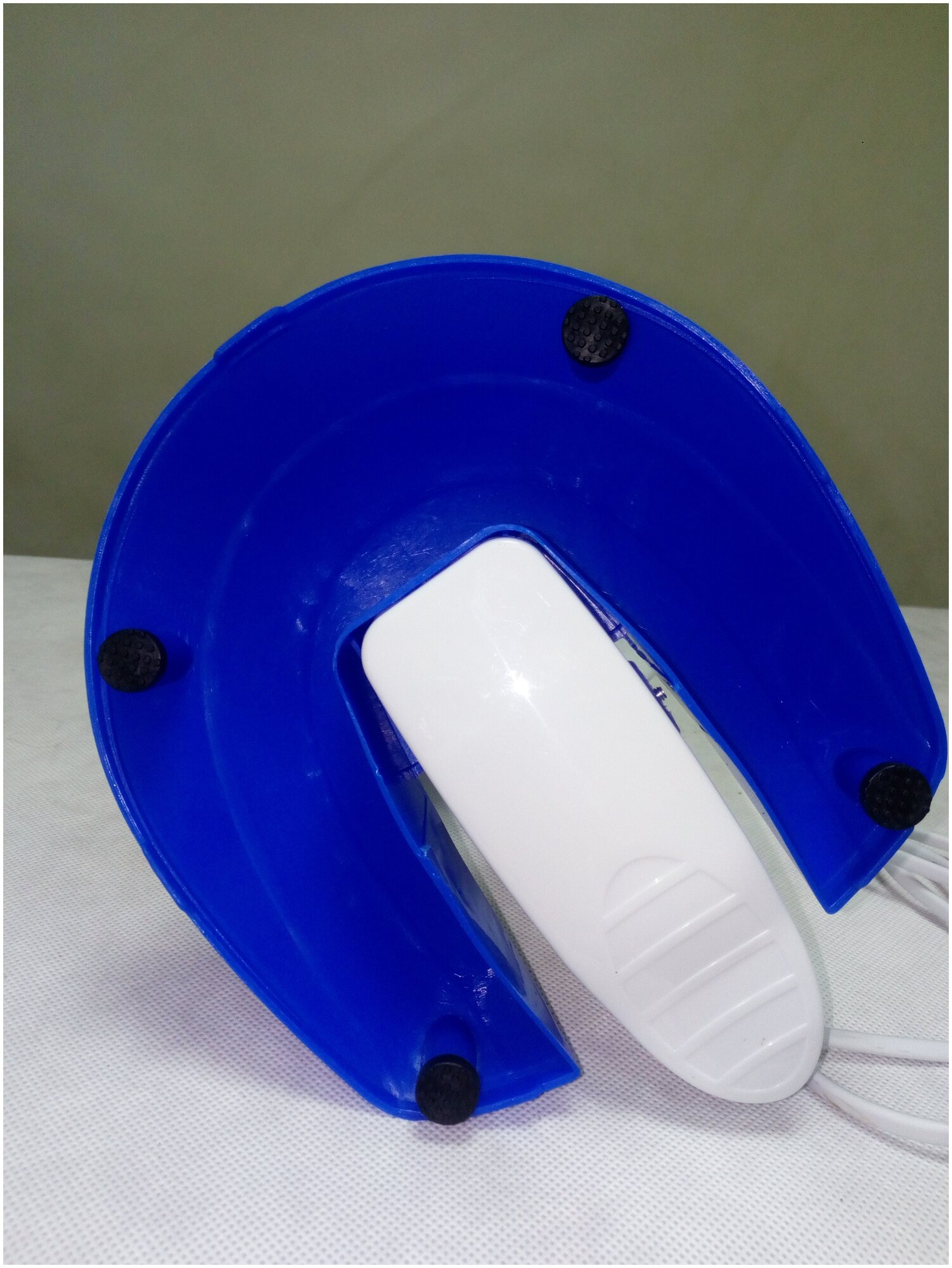 Настольный вентилятор LR1102, белый, синий - фотография № 4