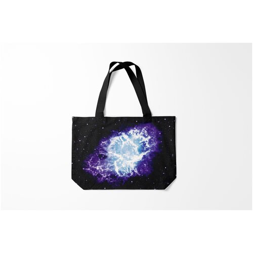 фото Сумка-шоппер / 46х35 см / неоновые принты / космос galaxy burnettie