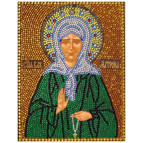 фото Святая матрона московская набор для выкладывания стразами 28х22 преобрана 21 28х22 преобрана 21)