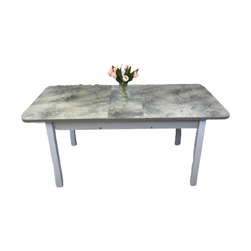 Кухонный стол раздвижной NGVK Мега 2 140(170)х80 цвет Серый мрамор